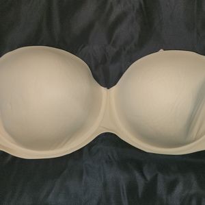 Cacique 42J Strapless Bra Lane Bryant 42 J Wired Padded Bra Full Coverage Beige